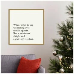 22 In. Canvas 8 Tiny Reindeer Christmas Holiday Framed Box Wall Art -Northlight Shop amanti art christmas wall decorations 38865456300 31 1000