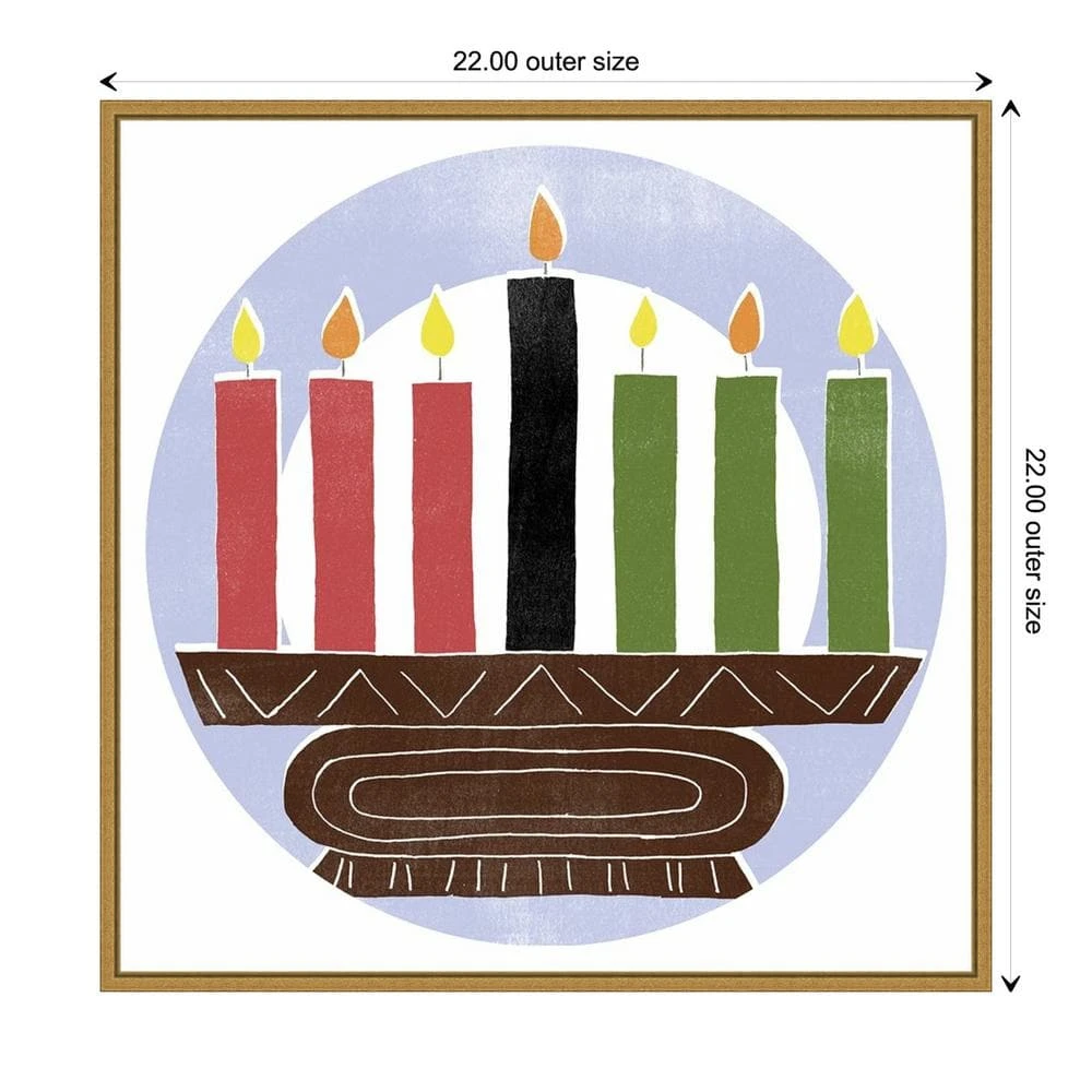 22 In. Canvas Kwanzaa Celebration Collection C Christmas Holiday Framed Box Wall Art 5 22 In. Canvas Kwanzaa Celebration Collection C Christmas Holiday Framed Box Wall Art - Image 5