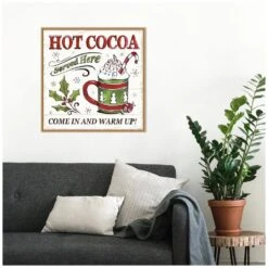 22 In. Christmas Treats IV Christmas Holiday Framed Canvas Box Wall Art -Northlight Shop amanti art christmas wall decorations 38865456314 fa 1000