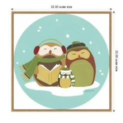 22 In. Canvas Happy Holidays II Christmas Holiday Framed Box Wall Art -Northlight Shop amanti art christmas wall decorations 38865456317 1f 1000