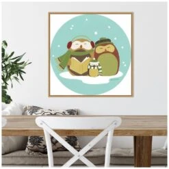 22 In. Canvas Happy Holidays II Christmas Holiday Framed Box Wall Art -Northlight Shop amanti art christmas wall decorations 38865456317 44 1000