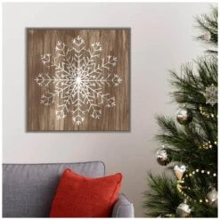 22 In. Barnwood Wonderland III Snowflake Christmas Holiday Framed Canvas Box Wall Art 15 22 In. Barnwood Wonderland III Snowflake Christmas Holiday Framed Canvas Box Wall Art -Northlight Shop amanti art christmas wall decorations 38865456322 31 1000