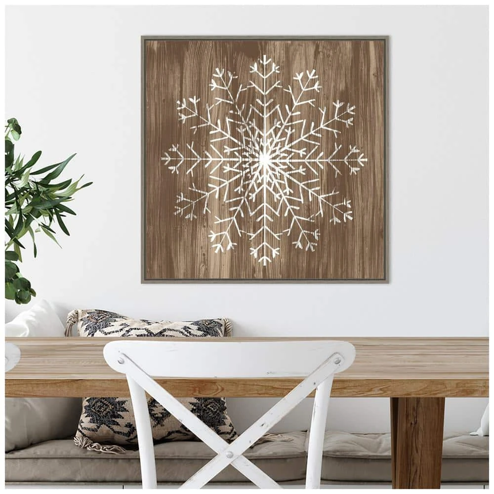 22 In. Barnwood Wonderland III Snowflake Christmas Holiday Framed Canvas Box Wall Art 6 22 In. Barnwood Wonderland III Snowflake Christmas Holiday Framed Canvas Box Wall Art - Image 6