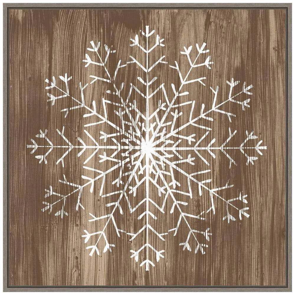 22 In. Barnwood Wonderland III Snowflake Christmas Holiday Framed Canvas Box Wall Art 1 22 In. Barnwood Wonderland III Snowflake Christmas Holiday Framed Canvas Box Wall Art