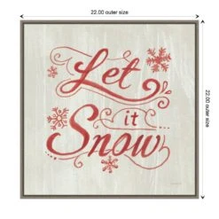 22 In. White And Bright Christmas III Christmas Holiday Framed Canvas Box Wall Art -Northlight Shop amanti art christmas wall decorations 38865456325 1f 1000