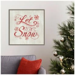 22 In. White And Bright Christmas III Christmas Holiday Framed Canvas Box Wall Art -Northlight Shop amanti art christmas wall decorations 38865456325 31 1000