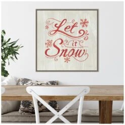 22 In. White And Bright Christmas III Christmas Holiday Framed Canvas Box Wall Art -Northlight Shop amanti art christmas wall decorations 38865456325 44 1000