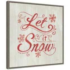 22 In. White And Bright Christmas III Christmas Holiday Framed Canvas Box Wall Art -Northlight Shop amanti art christmas wall decorations 38865456325 c3 1000