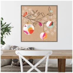 22 In. Canvas Crafty Christmas III Christmas Holiday Framed Box Wall Art -Northlight Shop amanti art christmas wall decorations 38865456330 44 1000