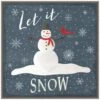 22 In. Christmas Cheer IV Let It Snow Christmas Holiday Framed Canvas Box Wall Art -Northlight Shop amanti art christmas wall decorations 38865456336 64 1000
