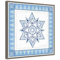 22 In. Celebrating Hanukkah I Christmas Holiday Framed Canvas Box Wall Art -Northlight Shop amanti art christmas wall decorations 38865456338 c3 1000