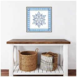 22 In. Celebrating Hanukkah I Christmas Holiday Framed Canvas Box Wall Art -Northlight Shop amanti art christmas wall decorations 38865456338 fa 1000