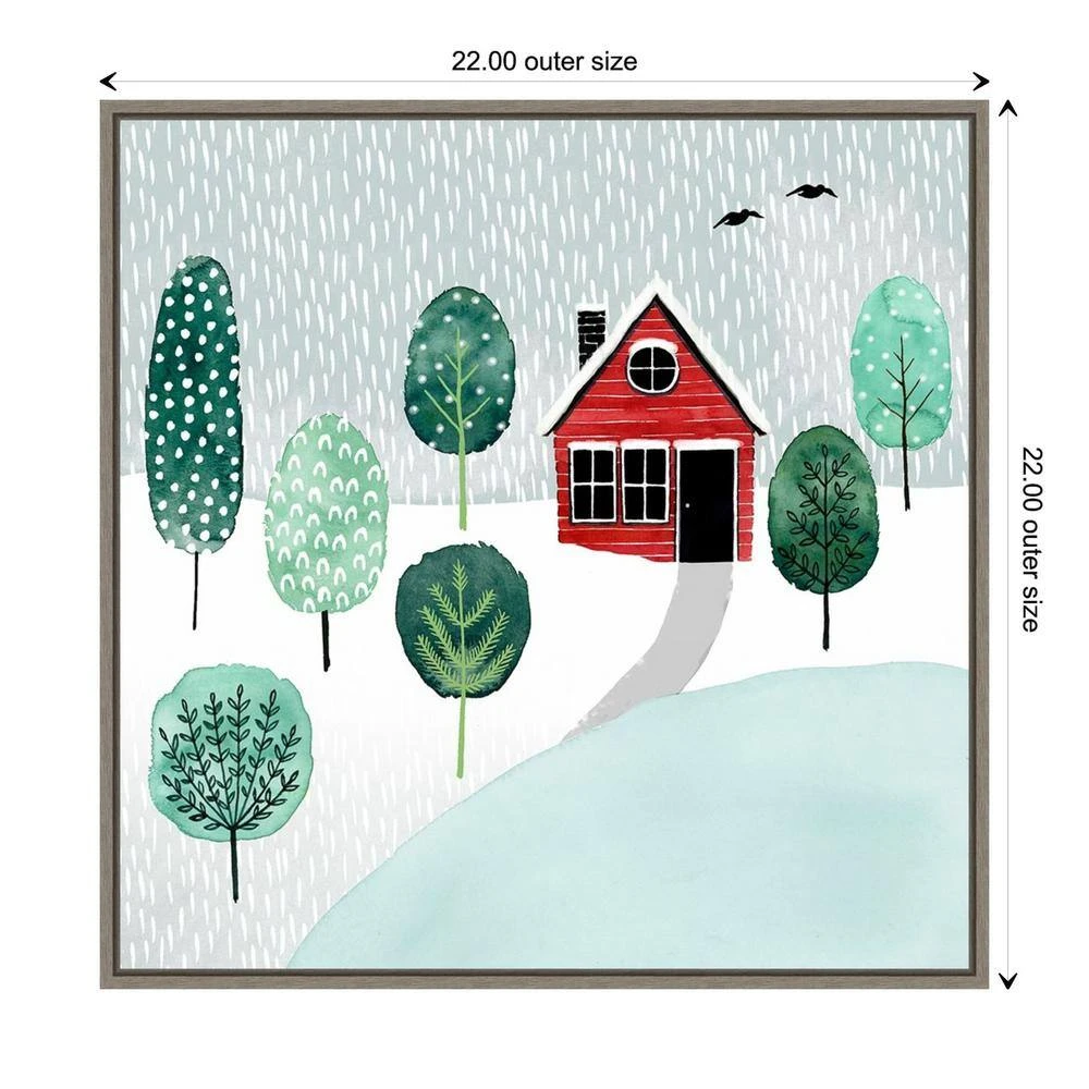 22 In. Canvas Christmas Town II Christmas Holiday Framed Box Wall Art 5 22 In. Canvas Christmas Town II Christmas Holiday Framed Box Wall Art - Image 5