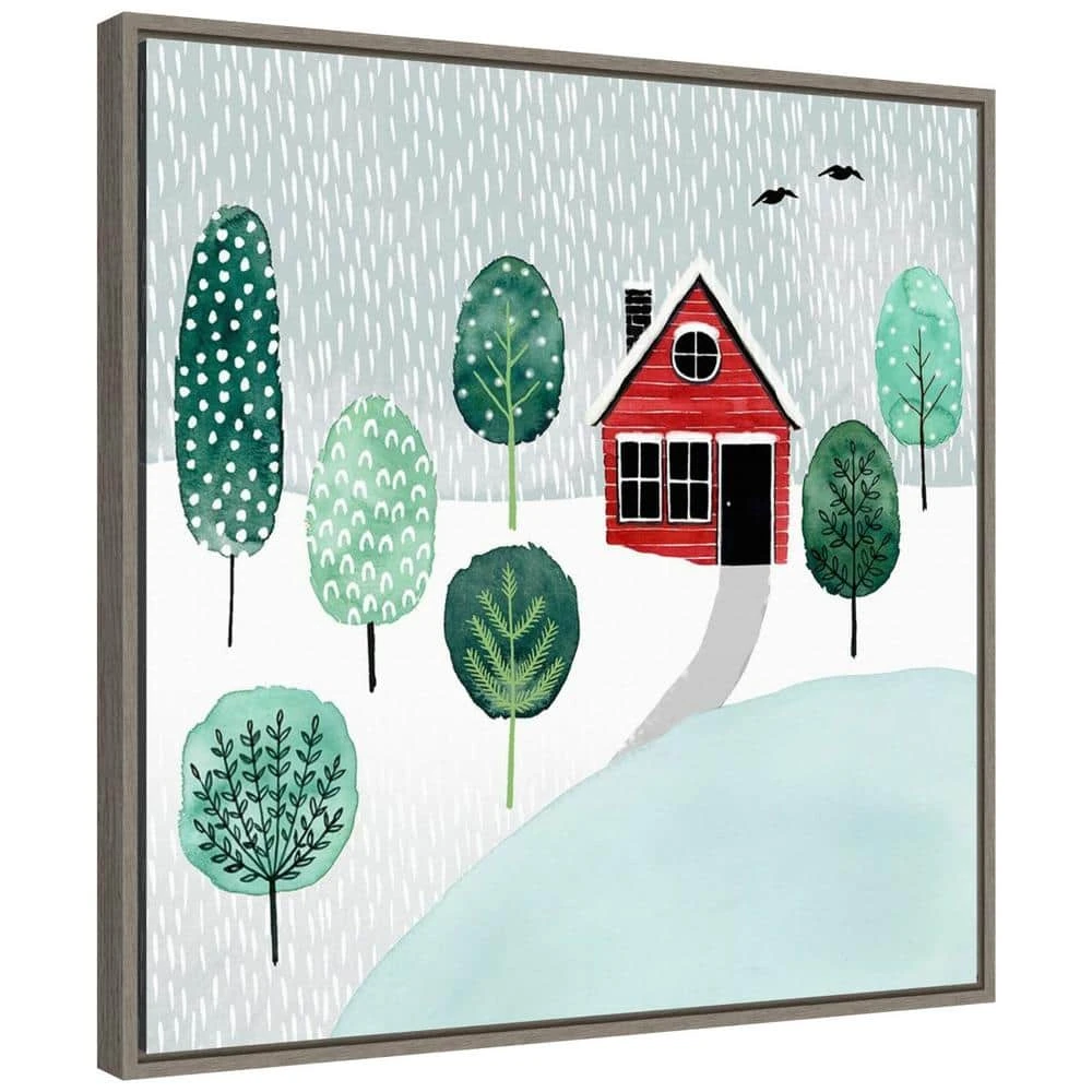 22 In. Canvas Christmas Town II Christmas Holiday Framed Box Wall Art 1 22 In. Canvas Christmas Town II Christmas Holiday Framed Box Wall Art