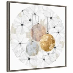 22 In. Sophisticated Christmas Collection C Christmas Holiday Framed Canvas Box Wall Art -Northlight Shop amanti art christmas wall decorations 38865456353 c3 1000