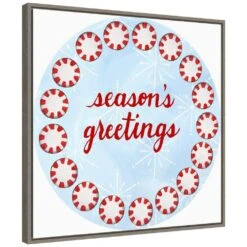 22 In. Sweet Christmas Collection F Christmas Holiday Framed Canvas Box Wall Art -Northlight Shop amanti art christmas wall decorations 38865456360 c3 1000