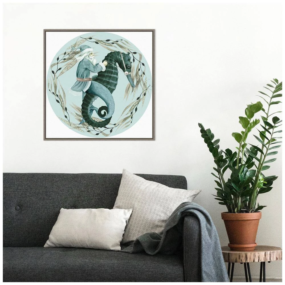 22 In. The Sea Santa Collection C Christmas Holiday Framed Canvas Box Wall Art 7 22 In. The Sea Santa Collection C Christmas Holiday Framed Canvas Box Wall Art - Image 7