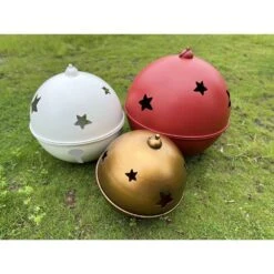 23.62 In. L Metal Jingle Bell Christmas Ornament (Set Of 3) -Northlight Shop amity trun llc christmas ornament sets pf16galaxie 4f 1000