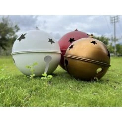 23.62 In. L Metal Jingle Bell Christmas Ornament (Set Of 3) -Northlight Shop amity trun llc christmas ornament sets pf16galaxie c3 1000