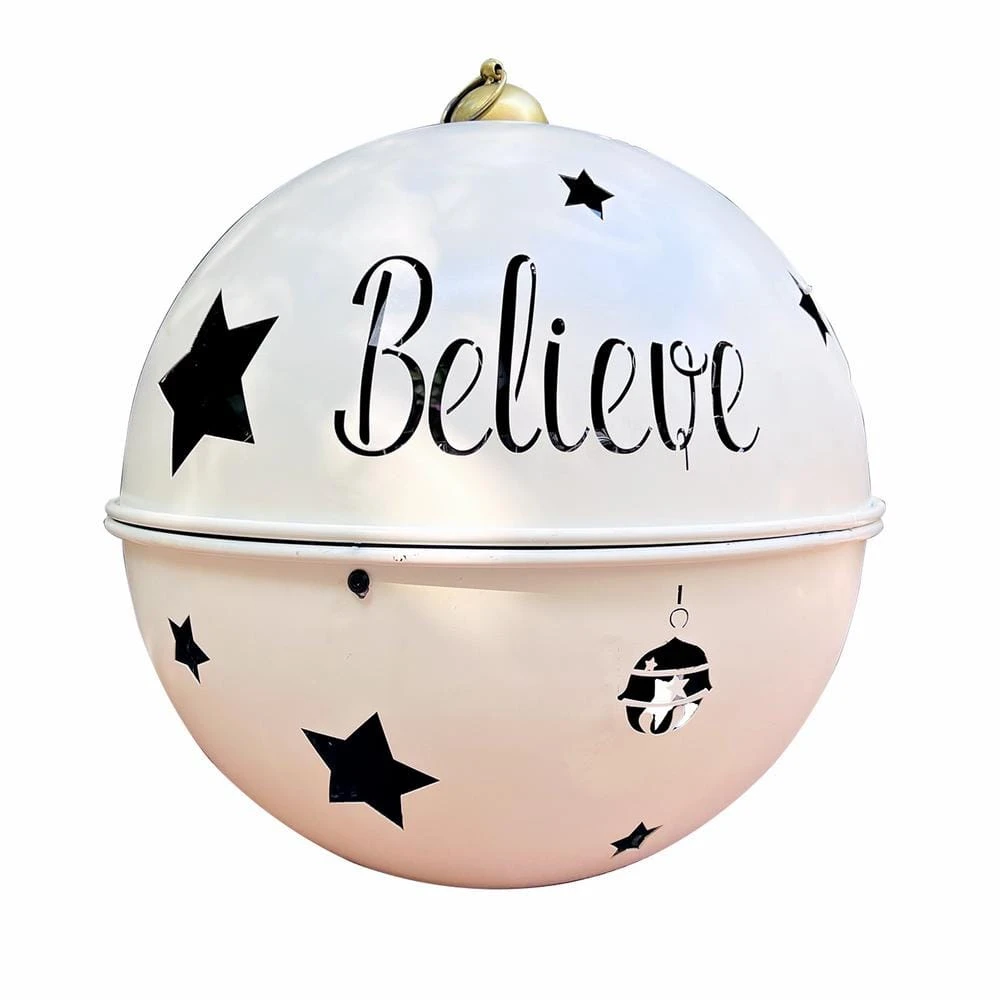 19.69 In. Large Metal Jingle Bell Christmas Ornament (Set Of 2) 6 19.69 In. Large Metal Jingle Bell Christmas Ornament (Set Of 2) - Image 6