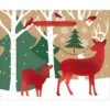 AMSCAN 4.5 In. X 5.5 In. X 2.625 In. Reindeer Crossing Bags (24-Pack) -Northlight Shop amscan christmas gift bags 160275 64 1000