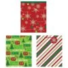 AMSCAN 11.25 In. X 9.5 In. X 4 In. Christmas Printed Glossy Bag (3- Count, 5-Pack) -Northlight Shop amscan christmas gift bags 170310 64 1000