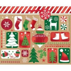 AMSCAN 13.25 In. X 16.25 In. X 5 In. Festive Fun Hot Stamped Bags (10-Pack)