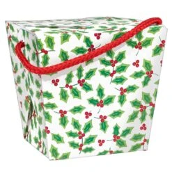 AMSCAN 4.25 In. X 4.5 In. X 3.75 In. Holly Qt. Pail (10-Pack)