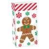 AMSCAN 10 In. X 5.25 In. X 3 In. Christmas Gingerbread Paper Favor Bag (34-Pack)