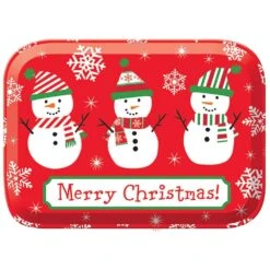 AMSCAN 2.875 In. X 8 In. X 6 In. Snowman Plastic Box (5-Pack)