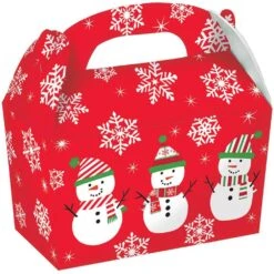 AMSCAN 2.75 In. X 4.5 In. X 2.5 In. Snowman Gable Box (5-Count, 4-Pack)