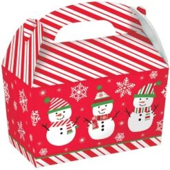 AMSCAN 6.25 In. X 6 In. X 3.75 In. Snowman Gable Box (5-Count, 3-Pack)