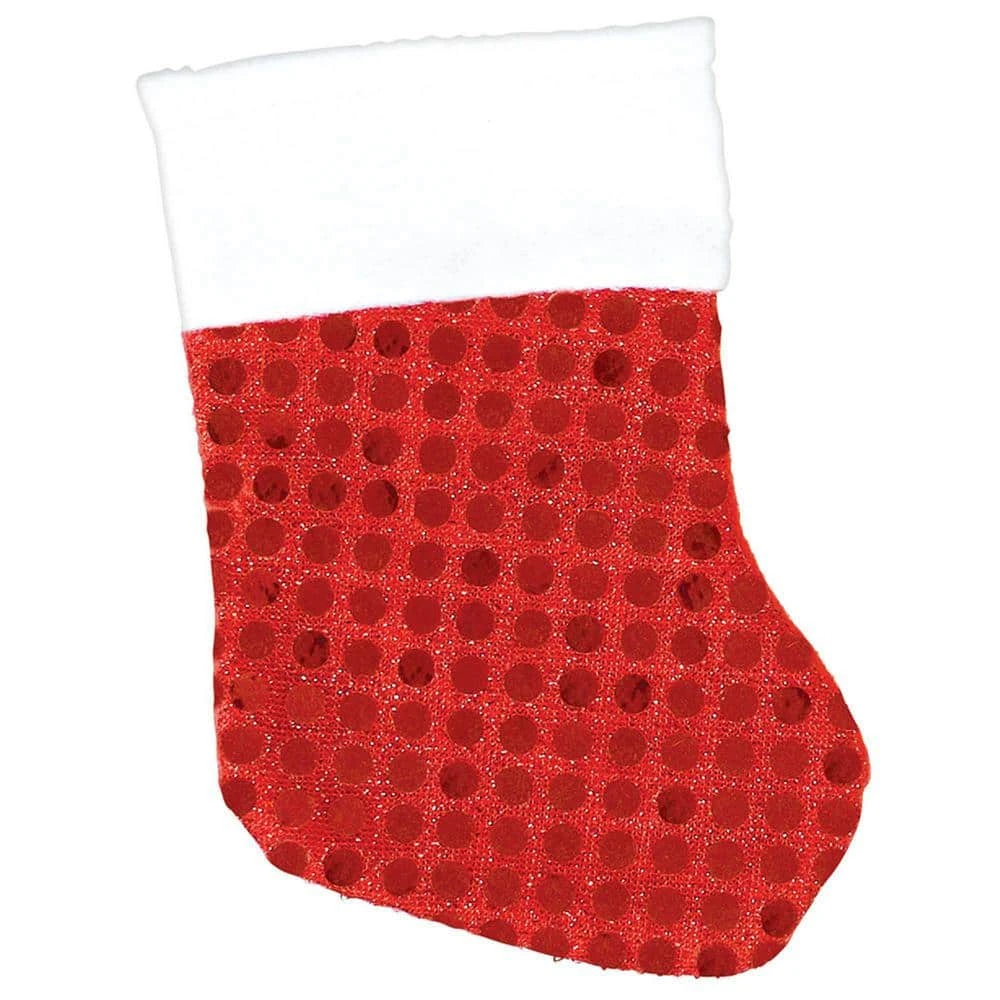 AMSCAN 5.5 In. X 3.5 In. Sequin Red Christmas Stockings (6-Count, 4-Pack) 1 AMSCAN 5.5 In. X 3.5 In. Sequin Red Christmas Stockings (6-Count, 4-Pack)