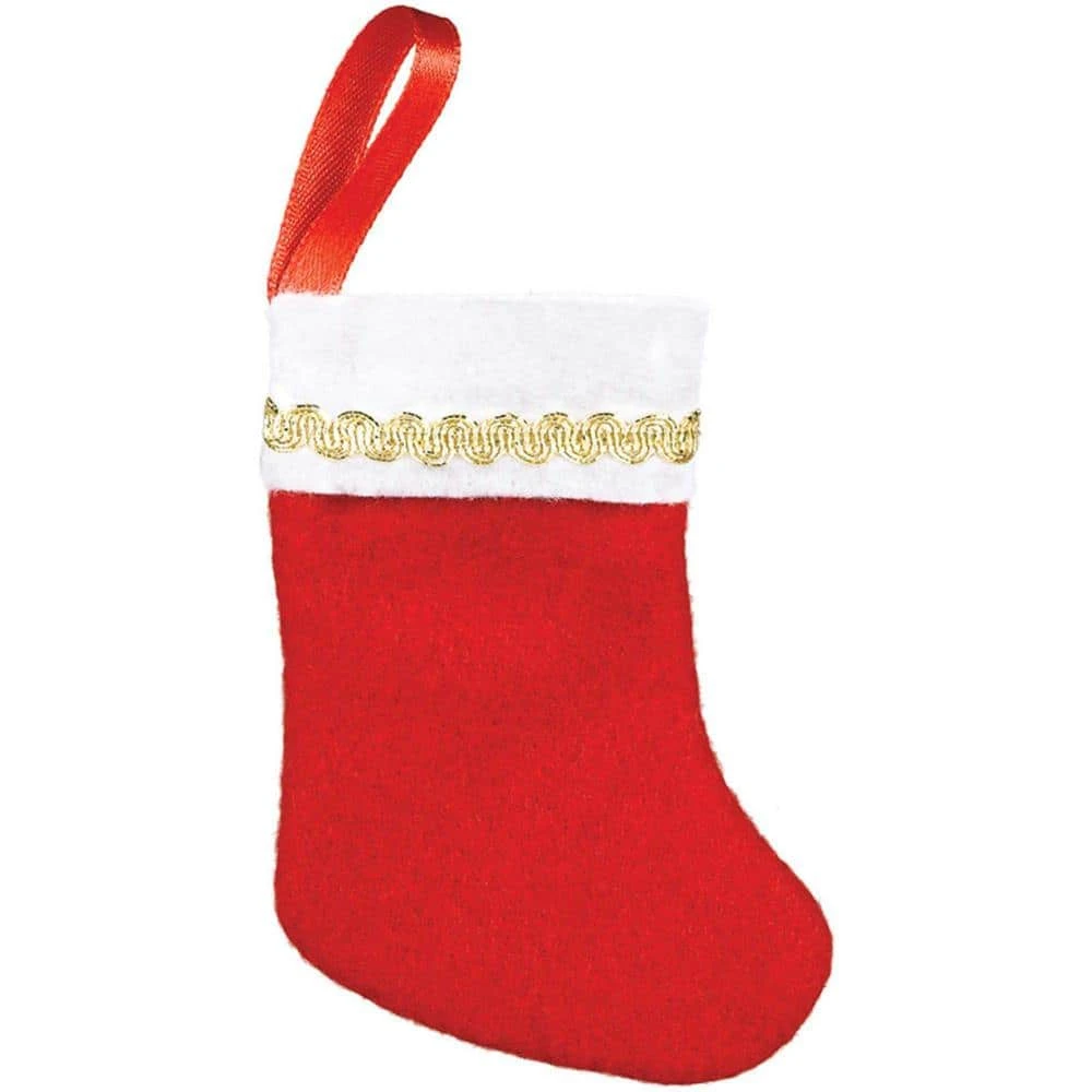 AMSCAN 3 In. X 2 In. Felt Christmas Stockings (10-Count, 3-Pack) 1 AMSCAN 3 In. X 2 In. Felt Christmas Stockings (10-Count, 3-Pack)