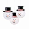 AMSCAN 12.5 In. X 9.5 In. Paper Snowman Lanterns With Hats (3-Count)