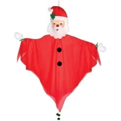 AMSCAN Christmas 48 In. Fabric Hanging Red Santa Decoration (2-Pieces)
