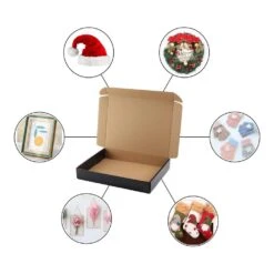 13 In. X 10 In. X 2 In. 25 Packs Black Shipping Boxes, Packaging Cardboard Boxes For Moving Mailing Christmas Gift -Northlight Shop angel sar christmas gift boxes ln03pq20 31 1000