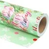 17 In. X 33 Ft. Christmas Wrapping Paper, Green Happy Holiday Lettering Printed For Chrsitmas Holiday Party Celebration -Northlight Shop angel sar christmas wrapping paper ub52sn02 64 1000