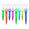 23 Ft. 24-Light Multi Color LED Lightshow Icicle String Light Set -Northlight Shop applights icicle lights 116482 64 1000