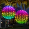 2 Pack 11.8 In. 108LED Hanging Ball Lights Color Changing Color Changing -Northlight Shop avatar controls christmas novelty lights absl77 2pack 64 1000