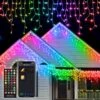 33 Ft. 299 LED Smart Icicle Lights Christmas W/58 Multicolor Modes Musical Modes Outdoor Waterproof Indoor Outdoor -Northlight Shop avatar controls christmas string lights absl18 10m 64 1000