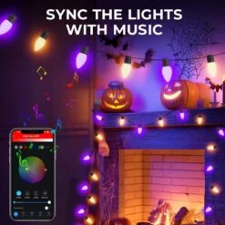 99 Ft. Smart String Lights Extendable C9 DIY Color Changing APP Remote Controlled Music Timer 150 LED -Northlight Shop avatar controls christmas string lights hd absl14 30m 4f 1000