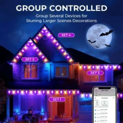 99 Ft. Smart String Lights Extendable C9 DIY Color Changing APP Remote Controlled Music Timer 150 LED -Northlight Shop avatar controls christmas string lights hd absl14 30m c3 1000