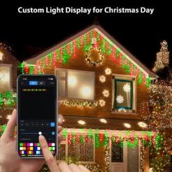 99 Ft. 897 LED Smart Icicle Lights Color Changing 58 Multicolor Modes APP Remote Controlled Musical Timer -Northlight Shop avatar controls icicle lights absl18 30m 4f 1000