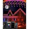 99 Ft. 897 LED Smart Icicle Lights Color Changing 58 Multicolor Modes APP Remote Controlled Musical Timer -Northlight Shop avatar controls icicle lights absl18 30m 64 1000