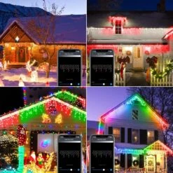 99 Ft. 897 LED Smart Icicle Lights Color Changing 58 Multicolor Modes APP Remote Controlled Musical Timer -Northlight Shop avatar controls icicle lights absl18 30m c3 1000