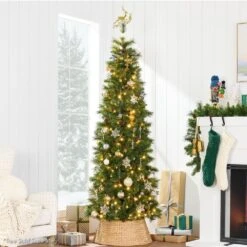 Best Choice Products 24 In. D Natural Woven Hyacinth Christmas Tree Collar With Cord Cut-Out -Northlight Shop best choice products christmas tree collars sky6788 fa 1000