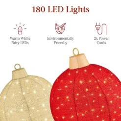 Best Choice Products 2-Piece Lighted Pop-Up Christmas Ornament Outdoor Decoration With 180 LED Lights In Red/Gold 11 Best Choice Products 2-Piece Lighted Pop-Up Christmas Ornament Outdoor Decoration With 180 LED Lights In Red/Gold -Northlight Shop best choice products christmas yard decorations sky6986 1f 1000