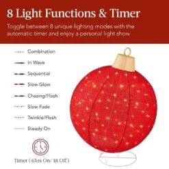 Best Choice Products 2-Piece Lighted Pop-Up Christmas Ornament Outdoor Decoration With 180 LED Lights In Red/Gold 10 Best Choice Products 2-Piece Lighted Pop-Up Christmas Ornament Outdoor Decoration With 180 LED Lights In Red/Gold -Northlight Shop best choice products christmas yard decorations sky6986 4f 1000