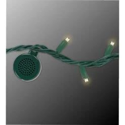 80-Light Warm White LED Light Strand With Bluetooth Speakers